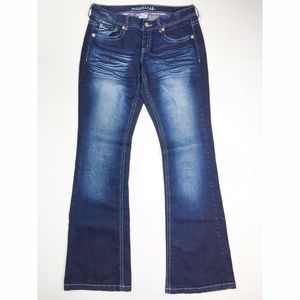 Maurices Sz 5/6 Long Blue Bootcut  EUC Jeans G